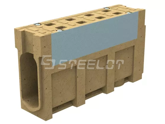Моноблок полимербетонный ревизионный с полимербетонной решеткой SteeBlock DN110 H230, кл. F900