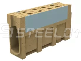 Моноблок полимербетонный ревизионный с полимербетонной решеткой SteeBlock DN110 H320, кл. F900