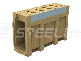 Моноблок полимербетонный ревизионный с полимербетонной решеткой SteeBlock DN150 H310, кл. Е600